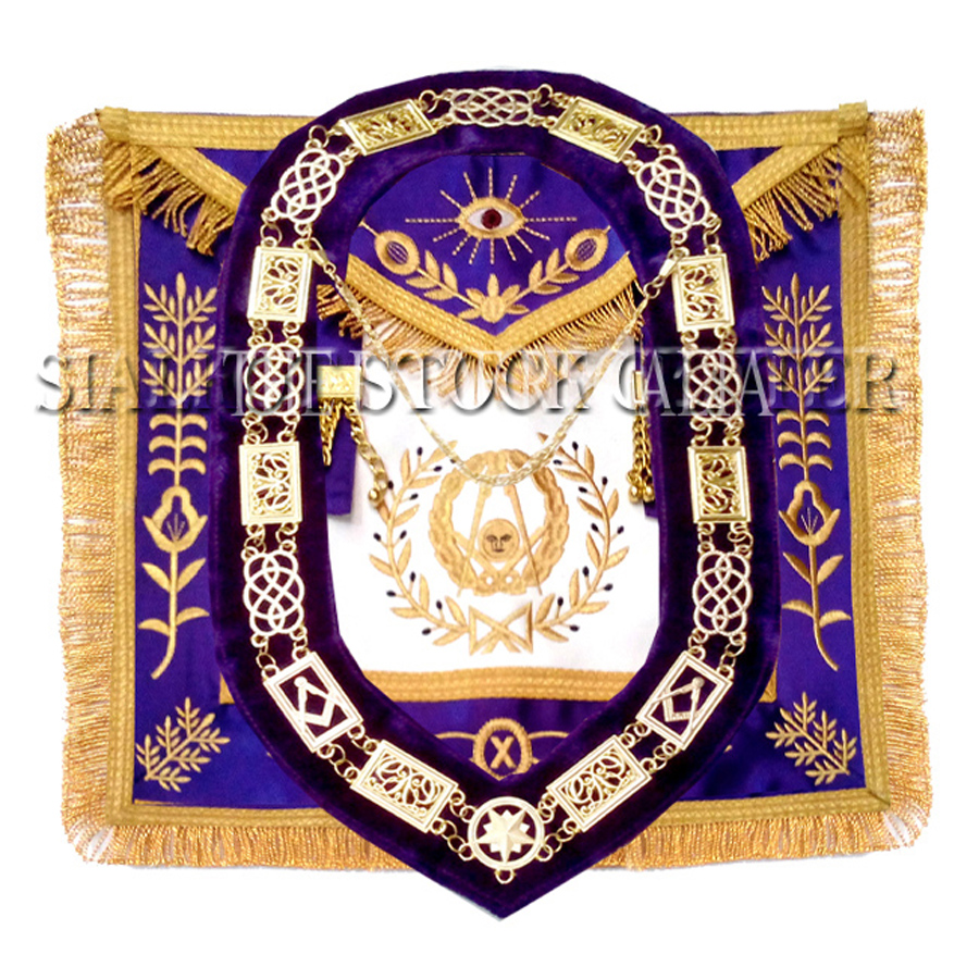 Grand Lodge Officer Apron and Chain Collar